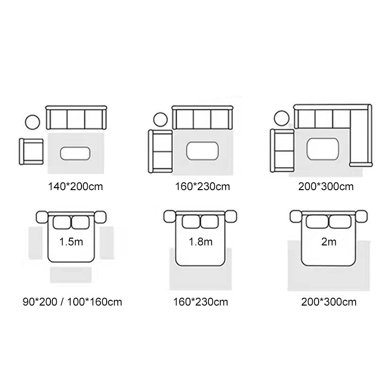 Contemporary Houndstooth Print Carpet Polyester Indoor Rug Non-Slip Backing Rug for Adult's Bedroom