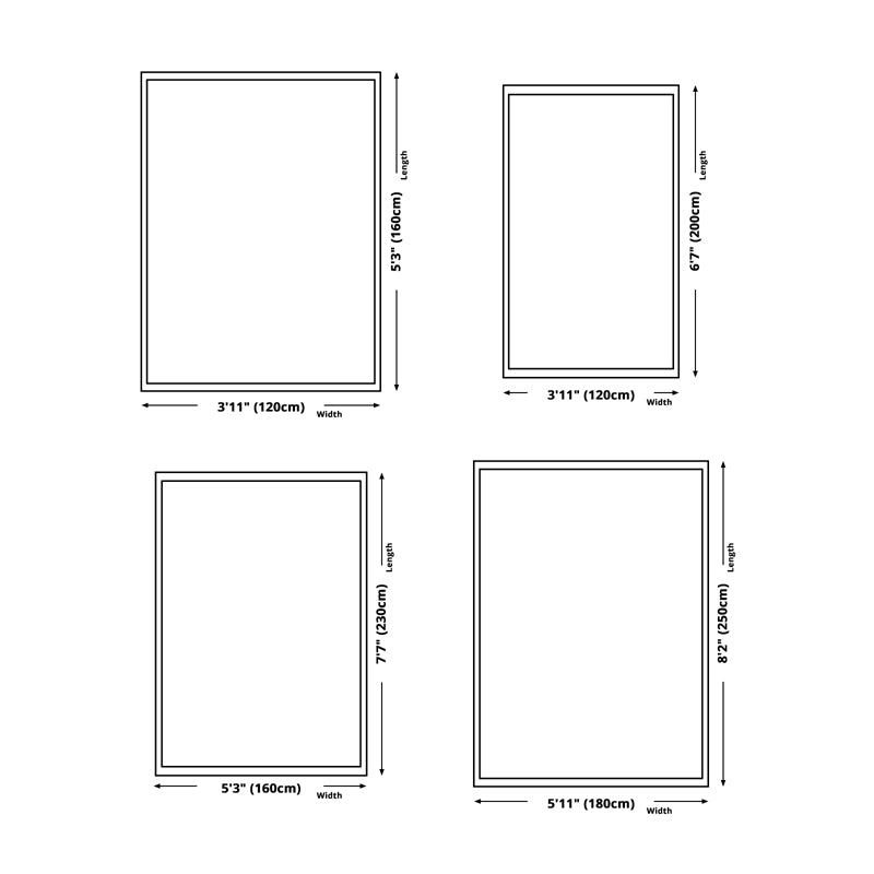 Contemporary Houndstooth Print Carpet Polyester Indoor Rug Non-Slip Backing Rug for Adult's Bedroom