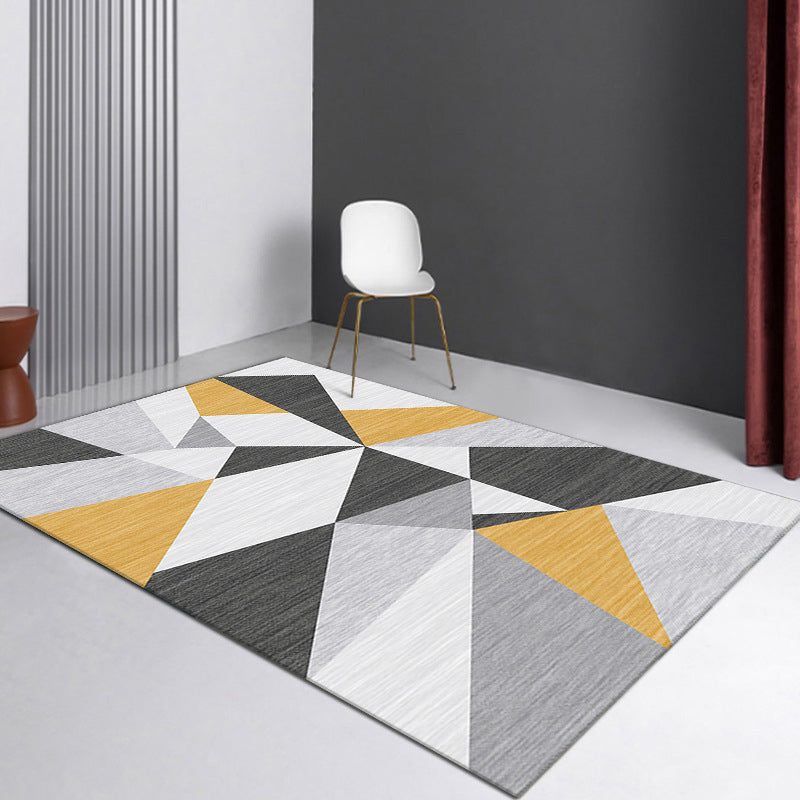 Prachtig woonkamer tapijt trendy grijs polyester gebied tapijt indoor tapijt met niet-slipachter