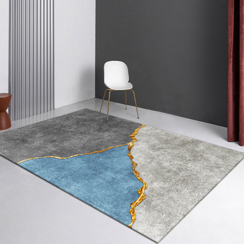 Prachtig woonkamer tapijt trendy grijs polyester gebied tapijt indoor tapijt met niet-slipachter