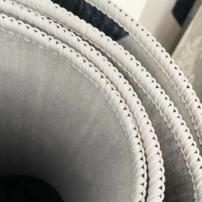 Zwarte woonkamer Tapijtwijk Floral Pattern Polyester Area Tapijt Stain Resistant Tap