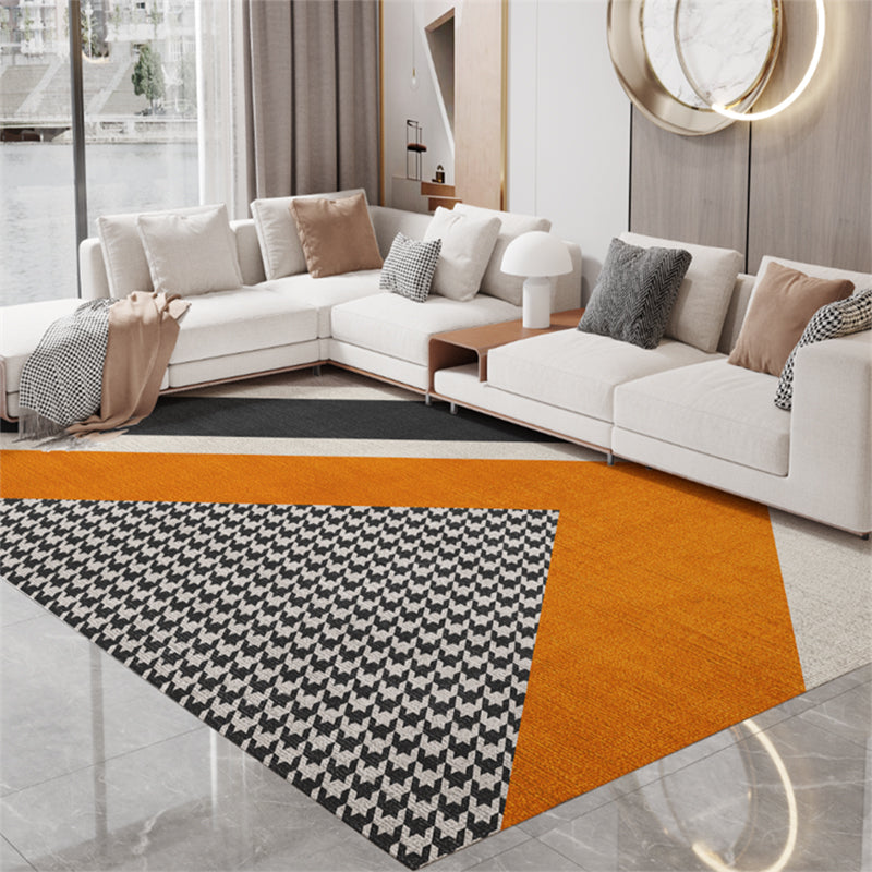 Eigentijdse Houndstooth print tapijt polyester polyester binnen tapijt niet-slip achterste tapijt voor woonkamer
