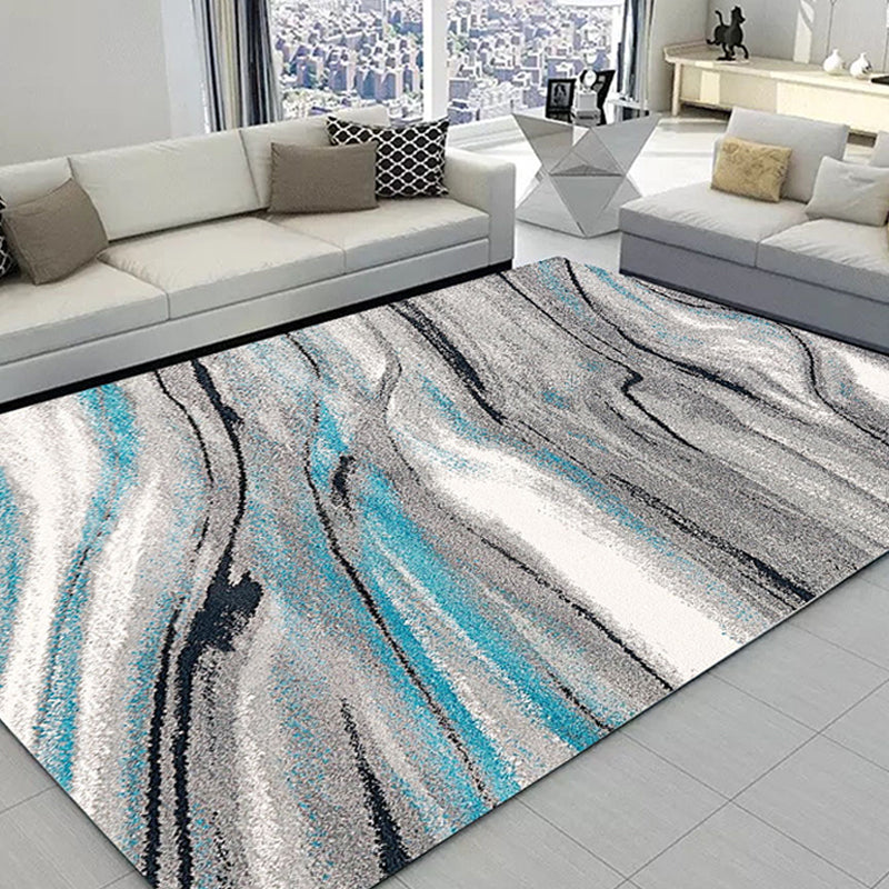 Vet Tapijt Modern Abstract Print Tapijt Wasbaar Polyester Gebied Tapijt met niet-slipachter