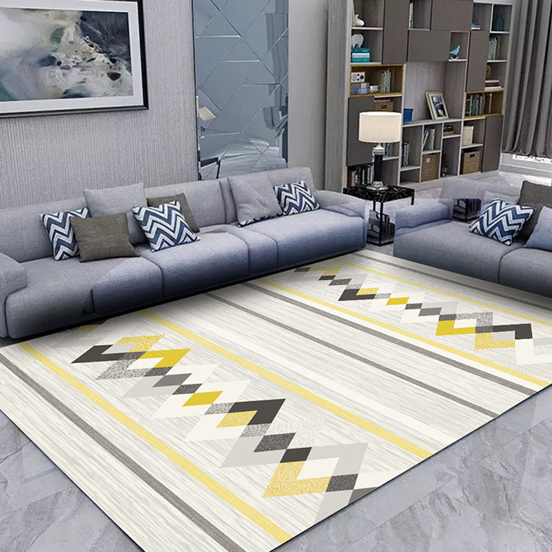 Vet Tapijt Modern Abstract Print Tapijt Wasbaar Polyester Gebied Tapijt met niet-slipachter