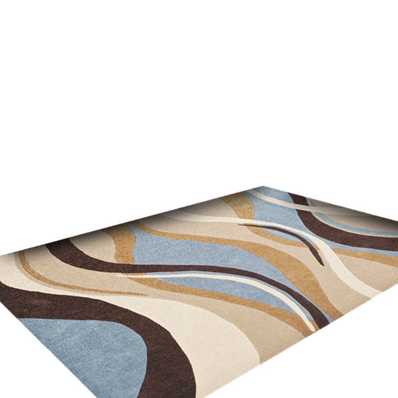 Vet Tapijt Modern Abstract Print Tapijt Wasbaar Polyester Gebied Tapijt met niet-slipachter