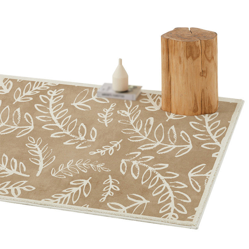 Fancy Plant Patroon Tapijt Pink Pink Modern Area Trug Polyester Anti-Slip Area Rug voor thuisdecoratie