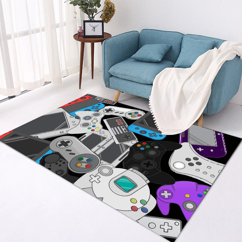 Relaxing Carpet Leisure Game Theme Area Rug Polyester Bedroom Carpet with Anti-Slip Backing