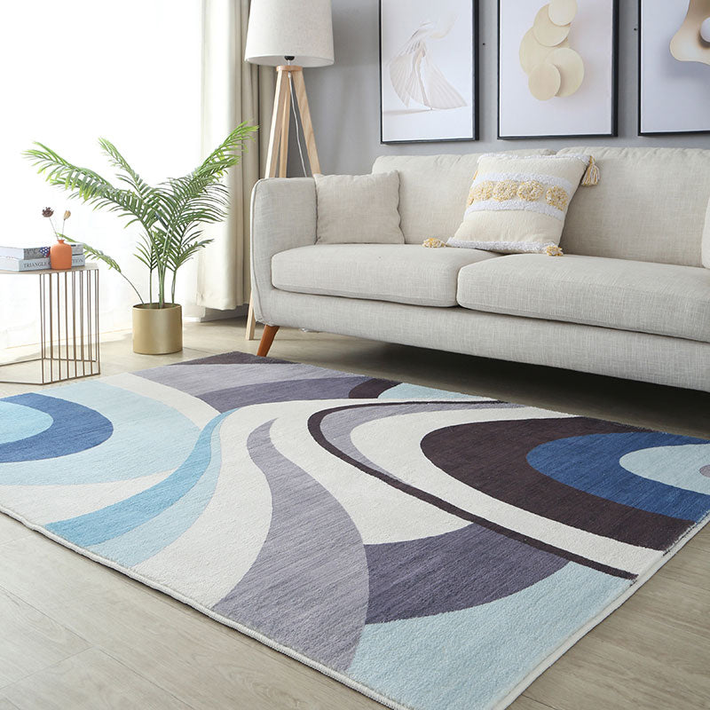 Purple Modern Carpet Blending Abstract Graphic Carpet Stain Resistant Carpet for Living Room