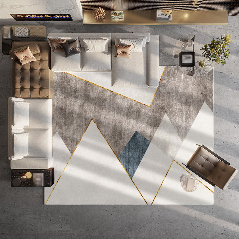 Simplicity Washable Carpet Modern Area Rug Polyester Stain Resistant Area Rug for Home Decor