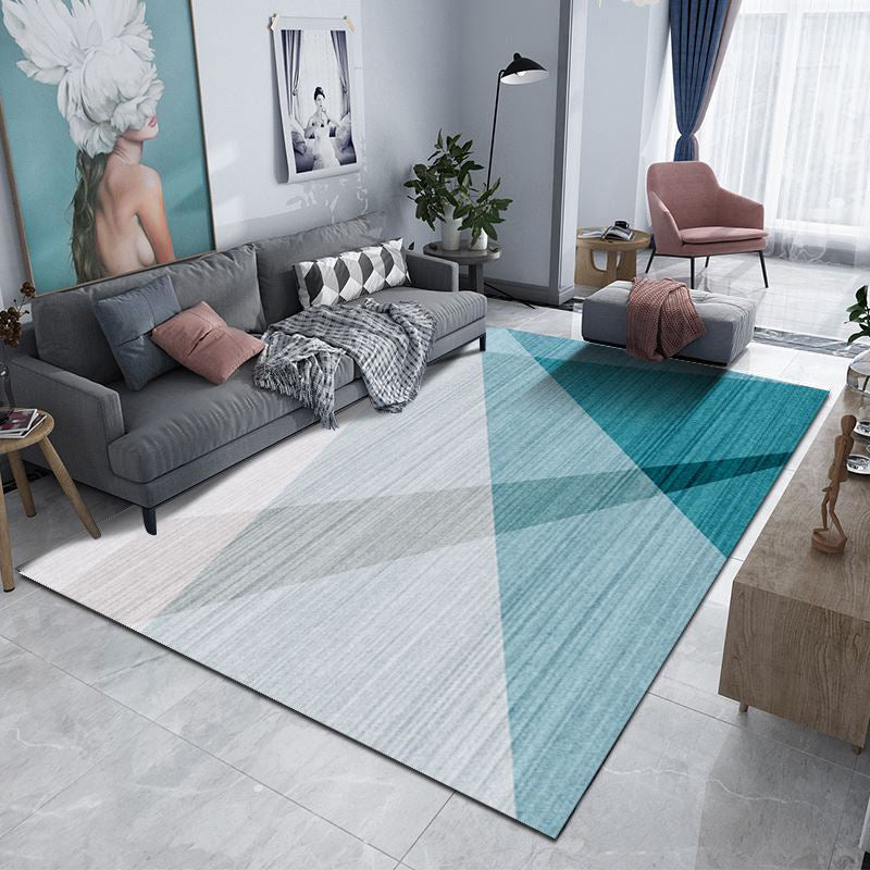 Bold Area Carpet Gorgeous Abstract Print Carpet Washable Polyester Rug with Non-Slip Backing