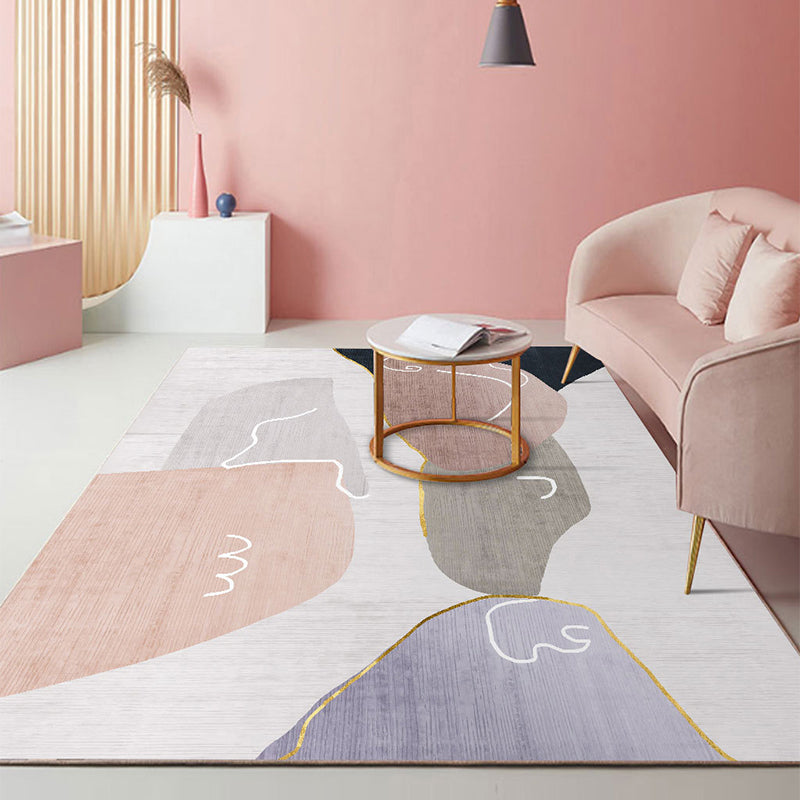 Minimalistisch gebied Rug vrijetijdscontrastpaneel Polyester Werkbestendig gebied Rug voor woonkamer