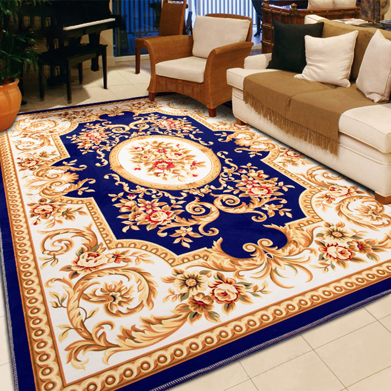 Fancy European Carpet Medallion Patroon Polyester Area Rug vlekbestendig Tapijt voor thuisdecoratie