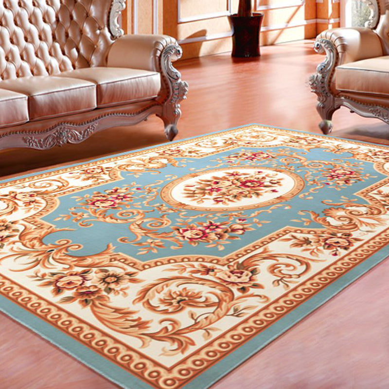 Fancy European Carpet Medallion Patroon Polyester Area Rug vlekbestendig Tapijt voor thuisdecoratie