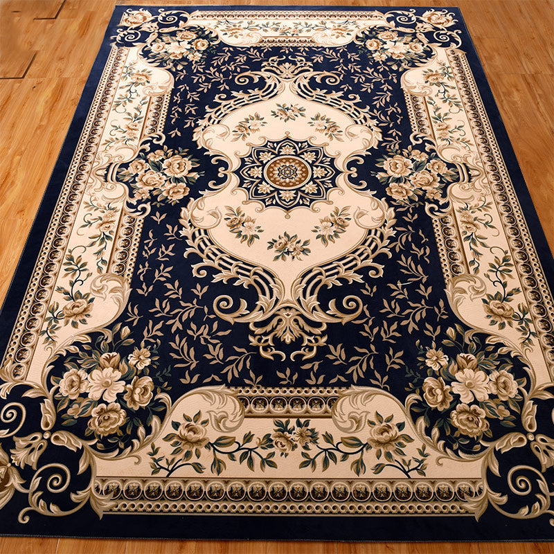 Fancy European Carpet Medallion Patroon Polyester Area Rug vlekbestendig Tapijt voor thuisdecoratie