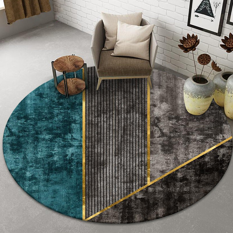 Gorgeous Round Area Carpet Leisure Polyester Area Rug Stain Resistant Indoor Rug for Living Room