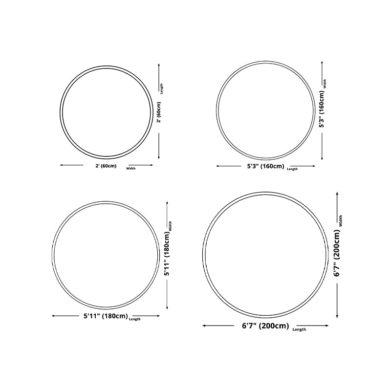 Gorgeous Round Area Carpet Leisure Polyester Area Rug Stain Resistant Indoor Rug for Living Room