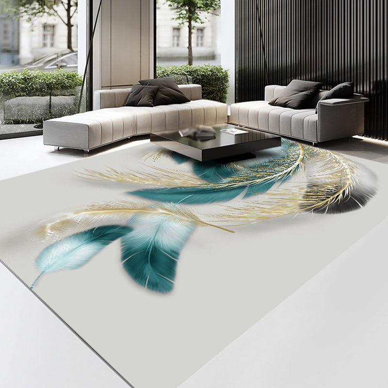 Casual veren bedrukt tapijt polyester gebied tapijt vlekbestendig binnenvleed voor woonkamer