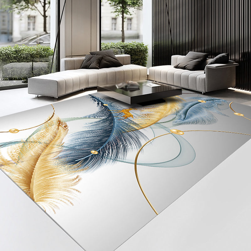 Casual veren bedrukt tapijt polyester gebied tapijt vlekbestendig binnenvleed voor woonkamer