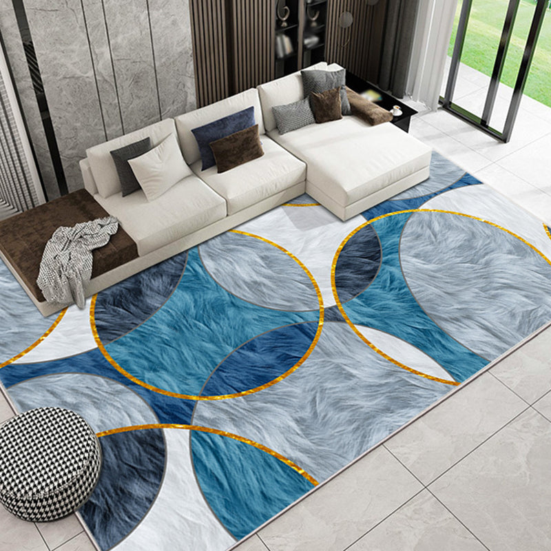 Contemporary Rug Abstract Pattern Creative Area Rug Polyester Anti-Slip Rug for Home Decor