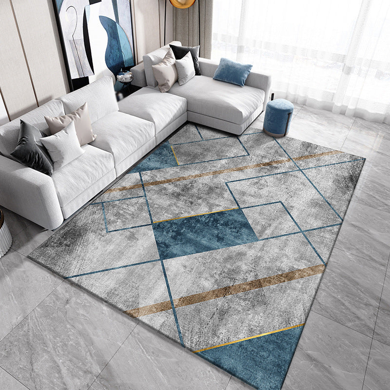Contemporary Rug Abstract Pattern Creative Area Rug Polyester Anti-Slip Rug for Home Decor