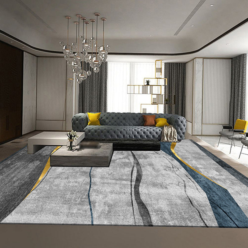 Contemporary Rug Abstract Pattern Creative Area Rug Polyester Anti-Slip Rug for Home Decor
