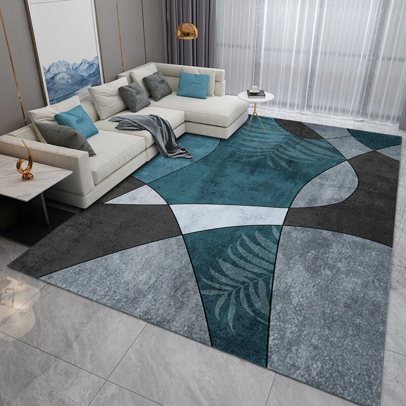 Contemporary Rug Abstract Pattern Creative Area Rug Polyester Anti-Slip Rug for Home Decor