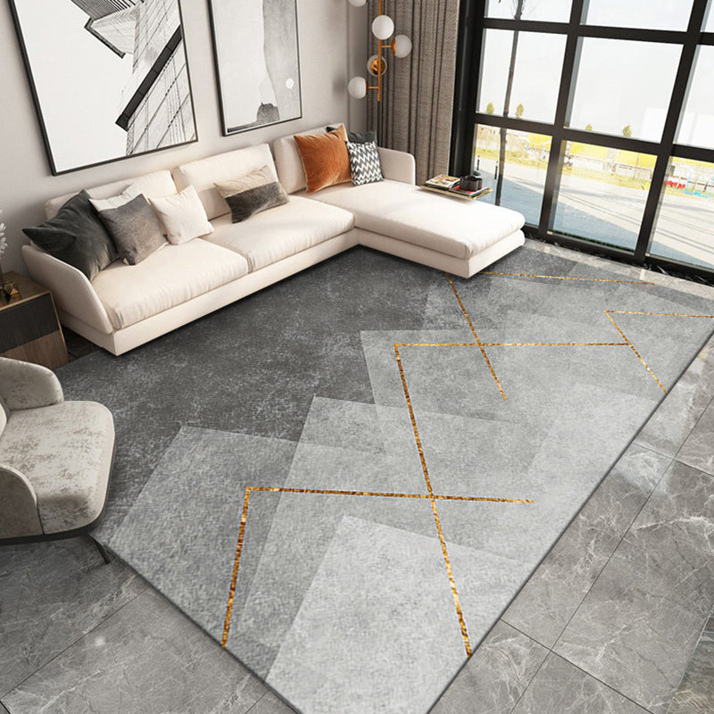 Contemporary Rug Abstract Pattern Creative Area Rug Polyester Anti-Slip Rug for Home Decor