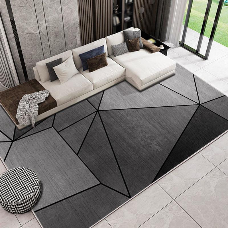 Contemporary Rug Abstract Pattern Creative Area Rug Polyester Anti-Slip Rug for Home Decor