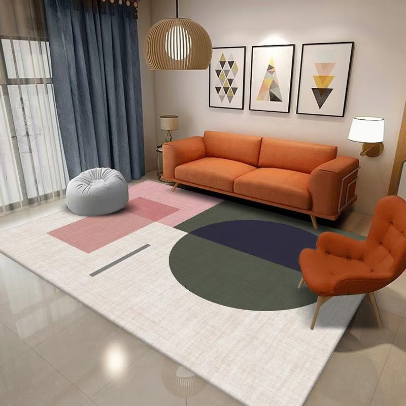 Lichtgroen Modern tapijt Blending gestreepte tapijtvlekbestendig tapijt voor woningdecoratie