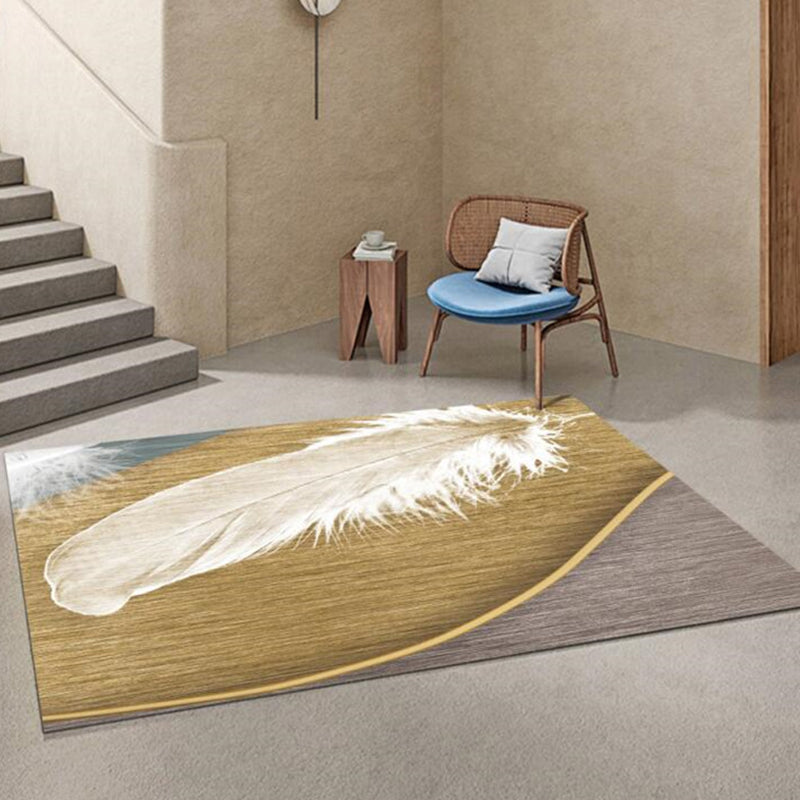 Modern Flowing Swirls Print Rug Polyester Indoor Carpet Stain Resistant Carpet for Home Decoration