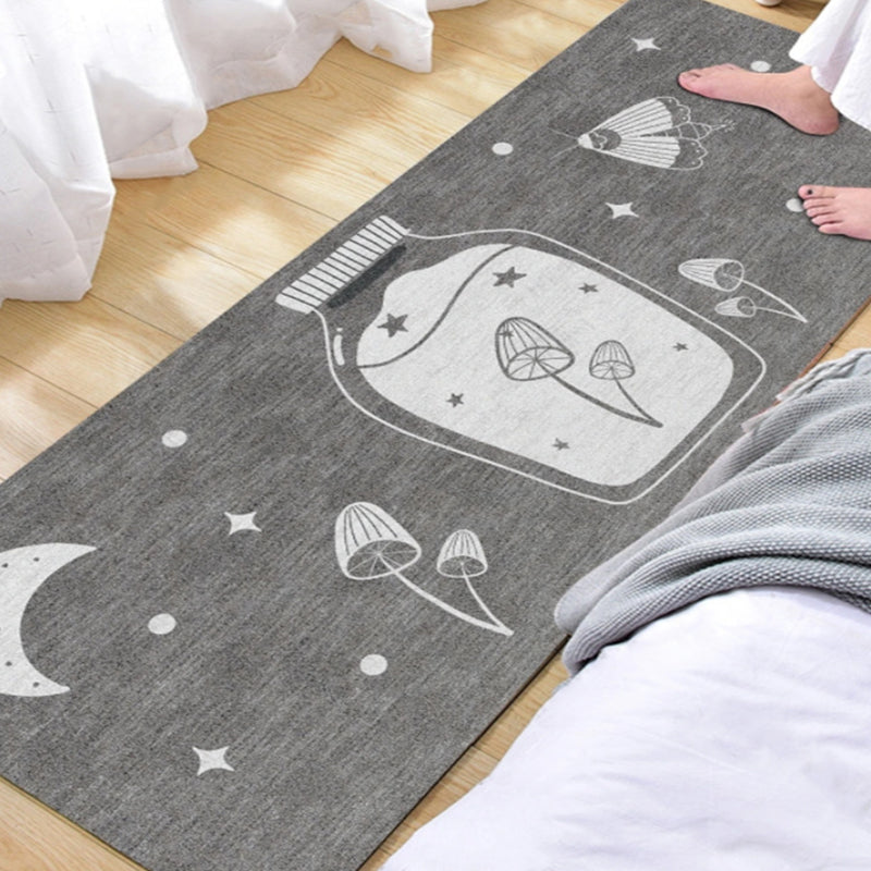 Gray Bottle Carpet Blending Modern Carpet Non-Slip Backing Carpet for Home Decor