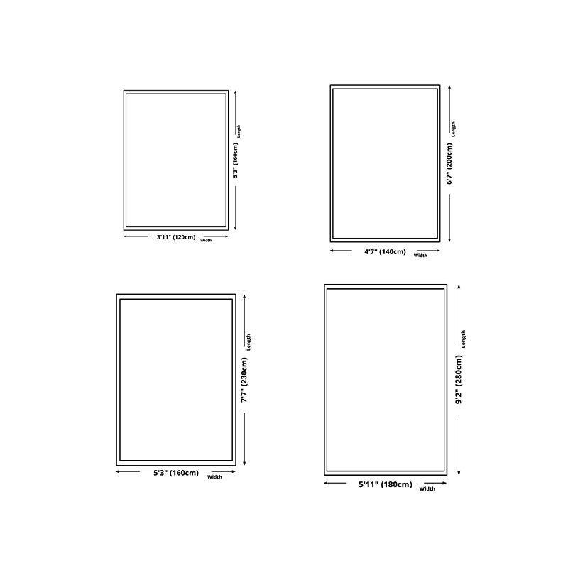 Natural Feather Pattern Carpet Polyester Indoor Rug Non-Slip Backing Area Rug for Living Room