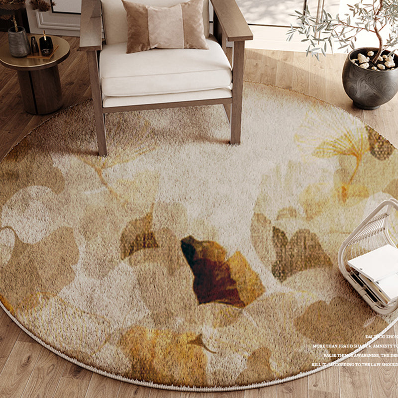 Modern Living Room Area Carpet Abstract Pattern Polyester Area Rug Non-Slip Backing Rug