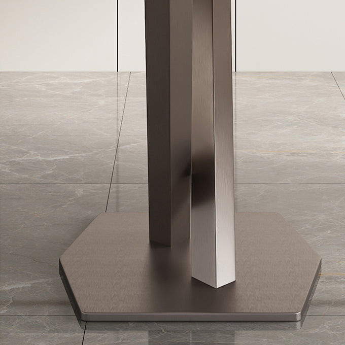 Metal Mesa de comedor de piedra sinterizada de metal tradicional de lujo para cocina y comedor