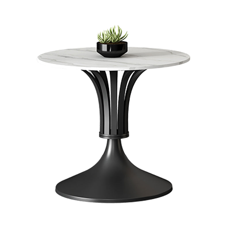Mesa de comedor de piedra sinterizada Mesa base de un solo pedestal de lujo para comedor