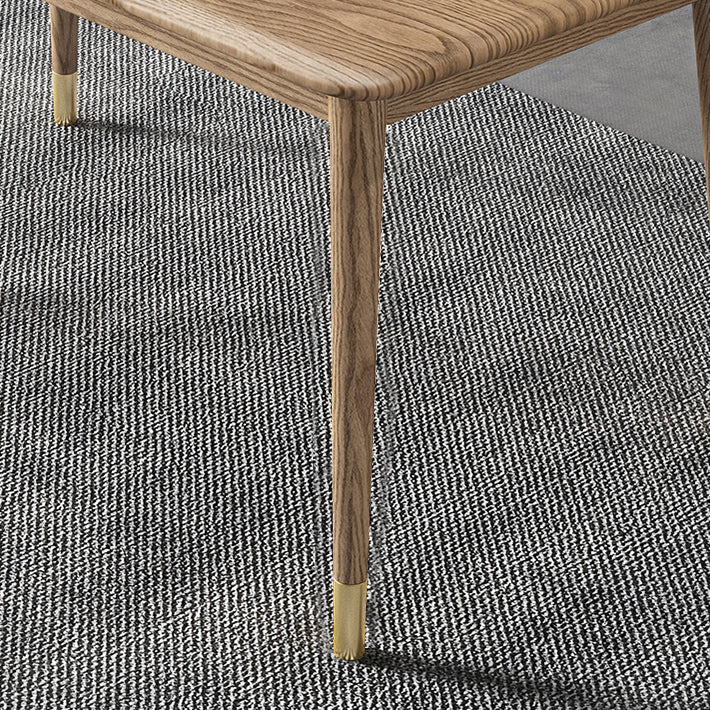 Ash Wood Dining Table Luxury Style 4 Legs Base Solid Wood Table for Dining Room