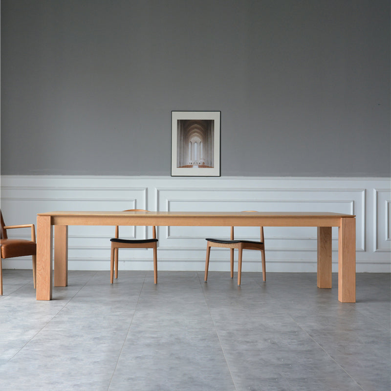Mesa de comedor rectangular Simplicity, mesa de madera maciza de pino con 4 patas para comedor