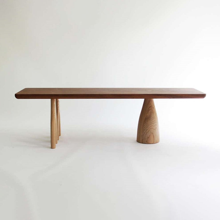 Mesa de comedor rectangular de lujo tradicional, mesa de madera maciza de pino con 3 patas para comedor