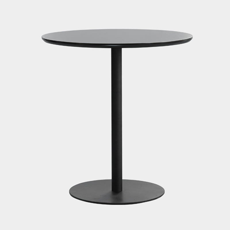 Table de salle à manger décontractée à base de tulipe ronde, table fixe quadricolore avec bois massif