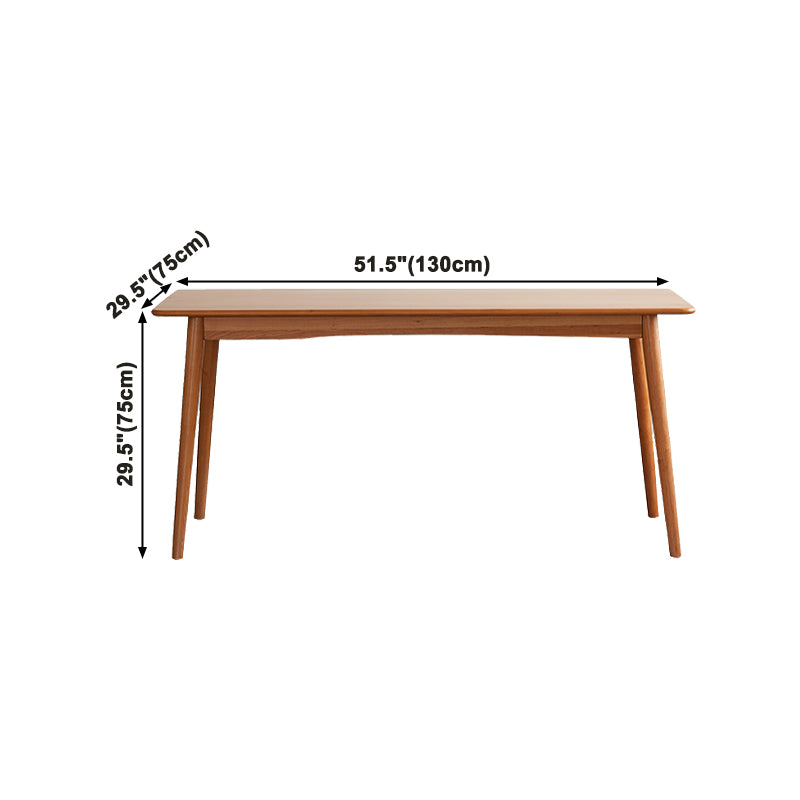 Traditional Luxury Rectangle Dining Table Solid Wood Table with 4 Legs for Dining Room