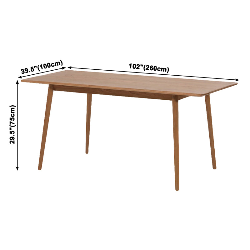 Table rectangulaire en bois massif de pin pour Restaurant, Table à manger moderne avec 4 pieds