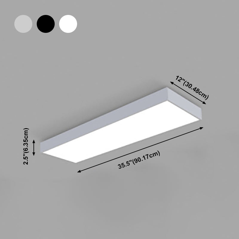 Moderne rechthoekige LED-plafondlamp Modern aluminium 1-lichts inbouw voor kantoor