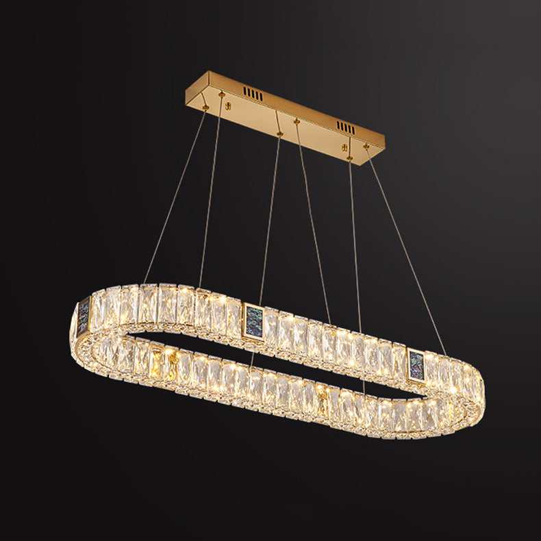 Geometrische Formen Deckenpendelleuchte Licht moderner Luxusstil Kristallleuchte Lampe