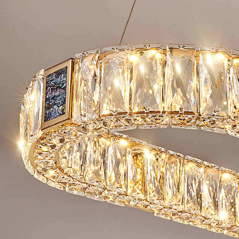 Geometrische Formen Deckenpendelleuchte Licht moderner Luxusstil Kristallleuchte Lampe