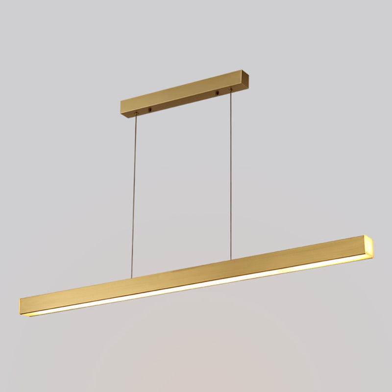 Linear Chandelier Island Light Fixture Modern Metal Pendant Lighting