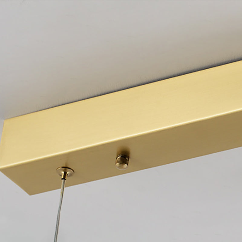 Linear Chandelier Island Light Fixture Modern Metal Pendant Lighting