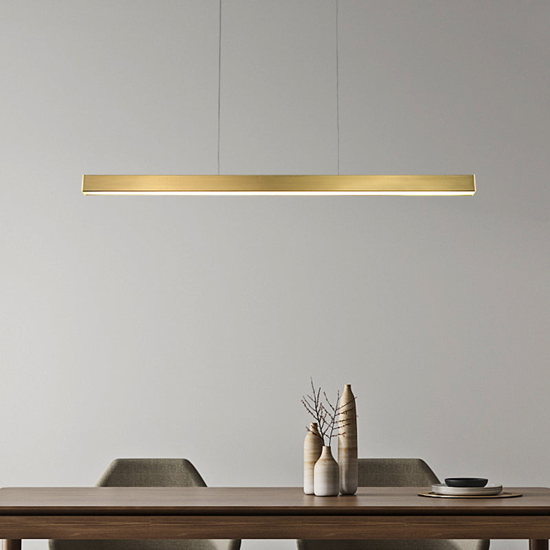Linear Chandelier Island Light Fixture Modern Metal Pendant Lighting