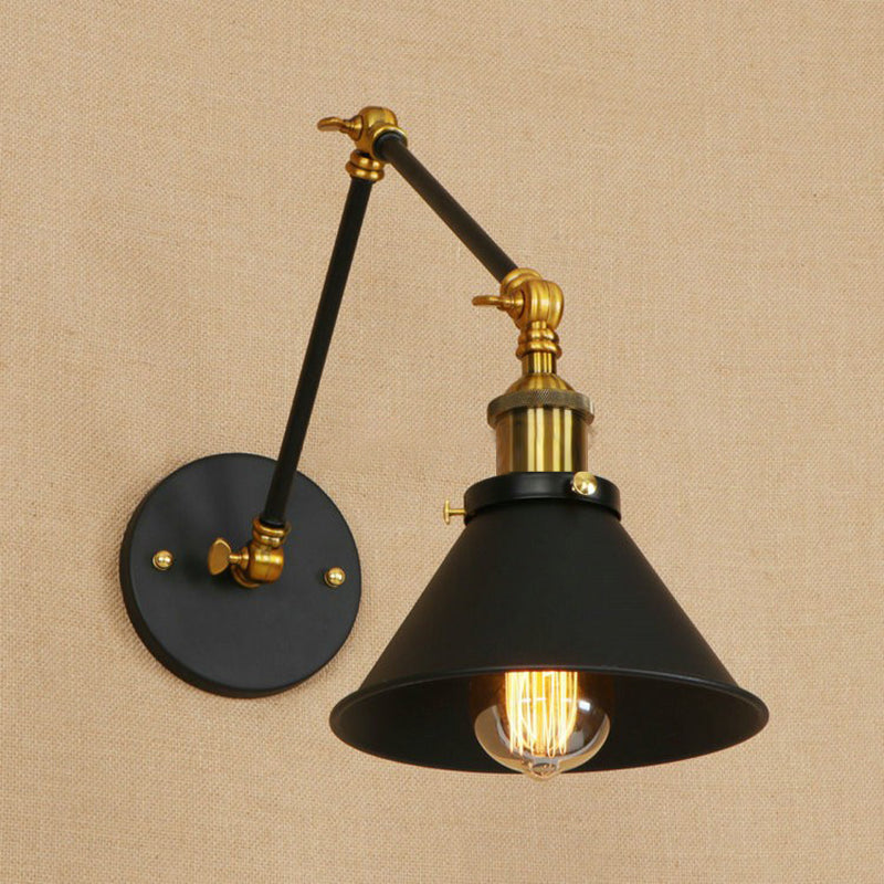 Einstellbare Armwandlampe Industrialstil 1 Leichte Wandmontagelampen