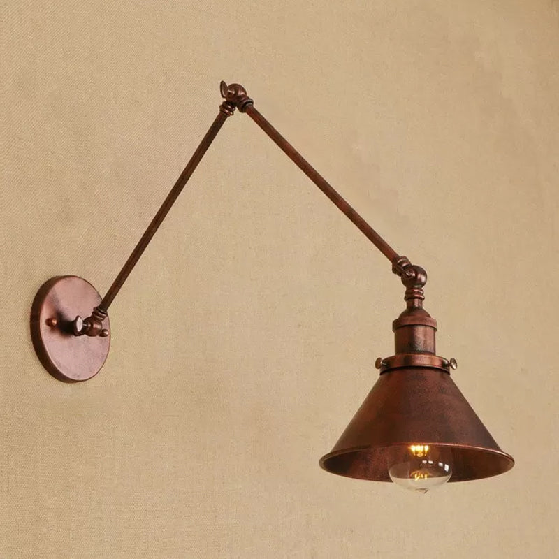 Einstellbare Armwandlampe Industrialstil 1 Leichte Wandmontagelampen