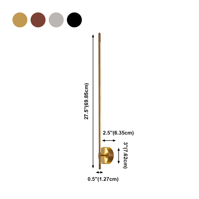Zeitgenössischer Stil linearer LED -Wandlampe Metall 1 Licht Wandleuchte Leuchten